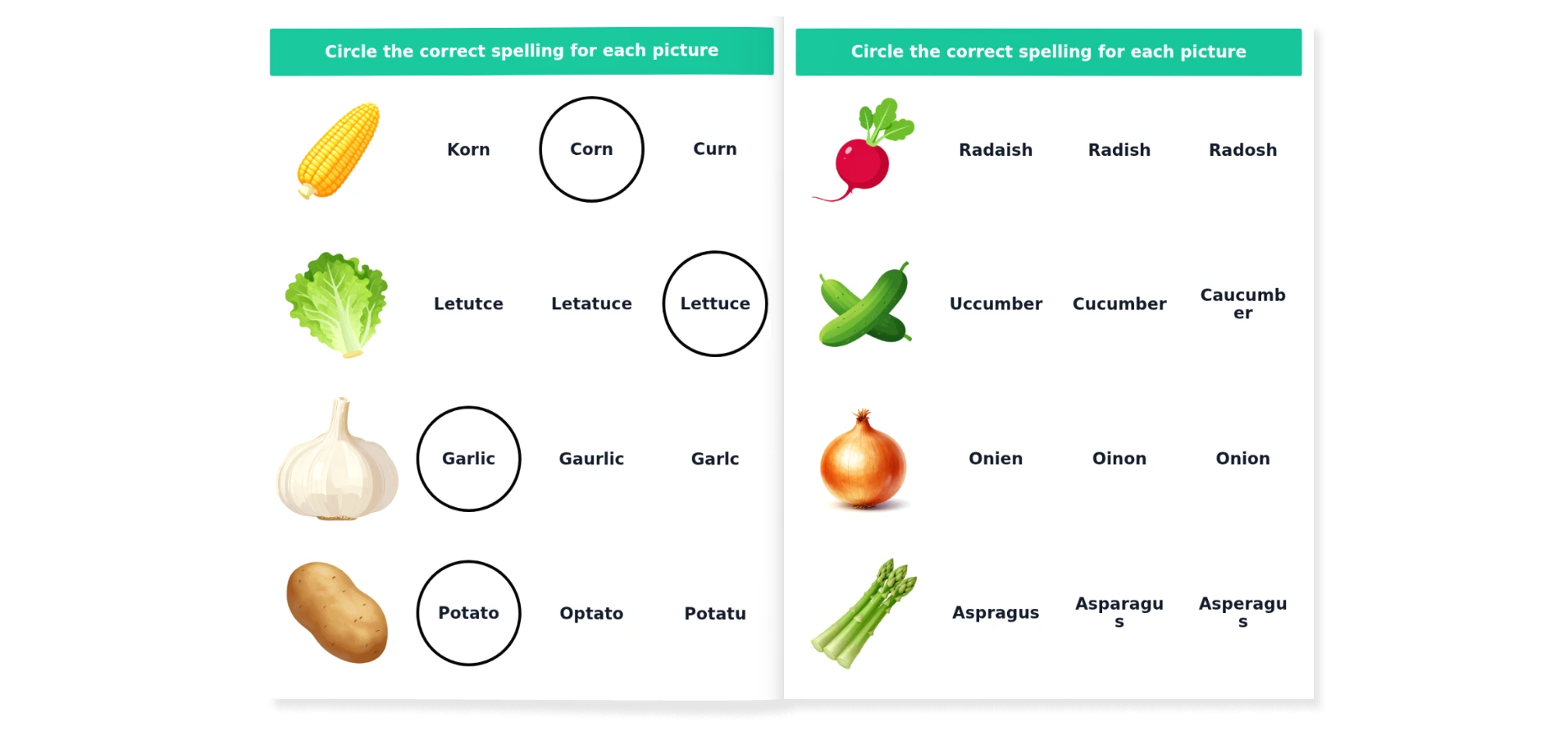 Choose the Correct Word – Vegetables Edition - Image 4