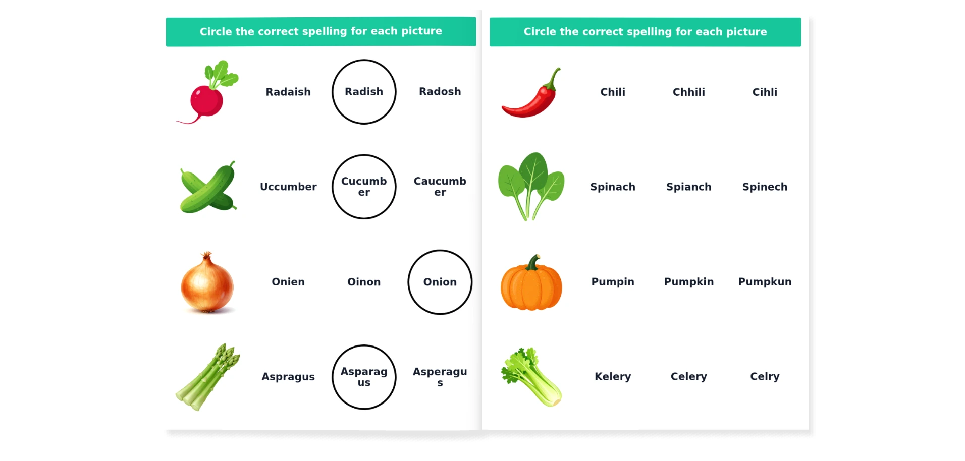 Choose the Correct Word – Vegetables Edition - Image 3