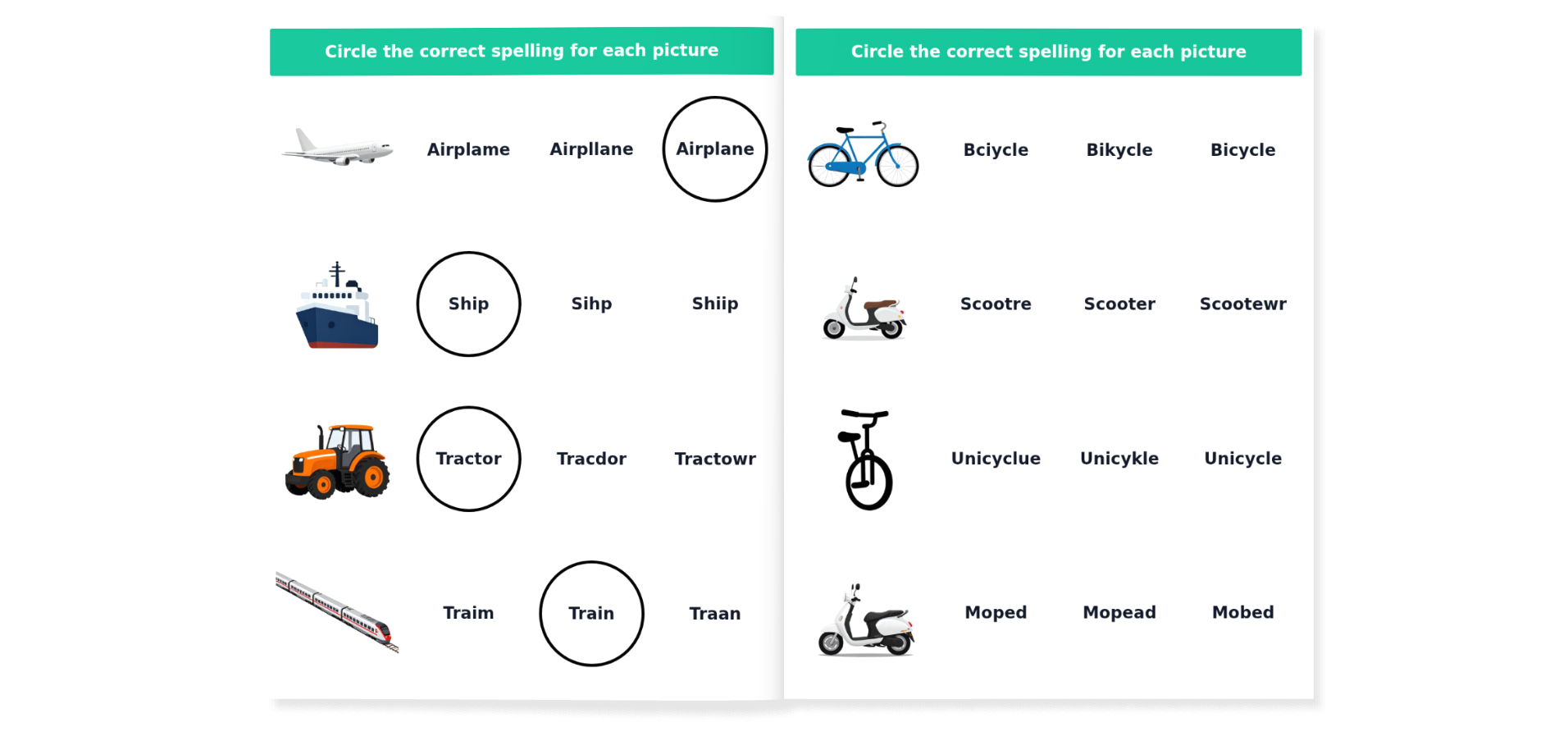 Choose the Correct Word – Vehicles Edition - Image 2