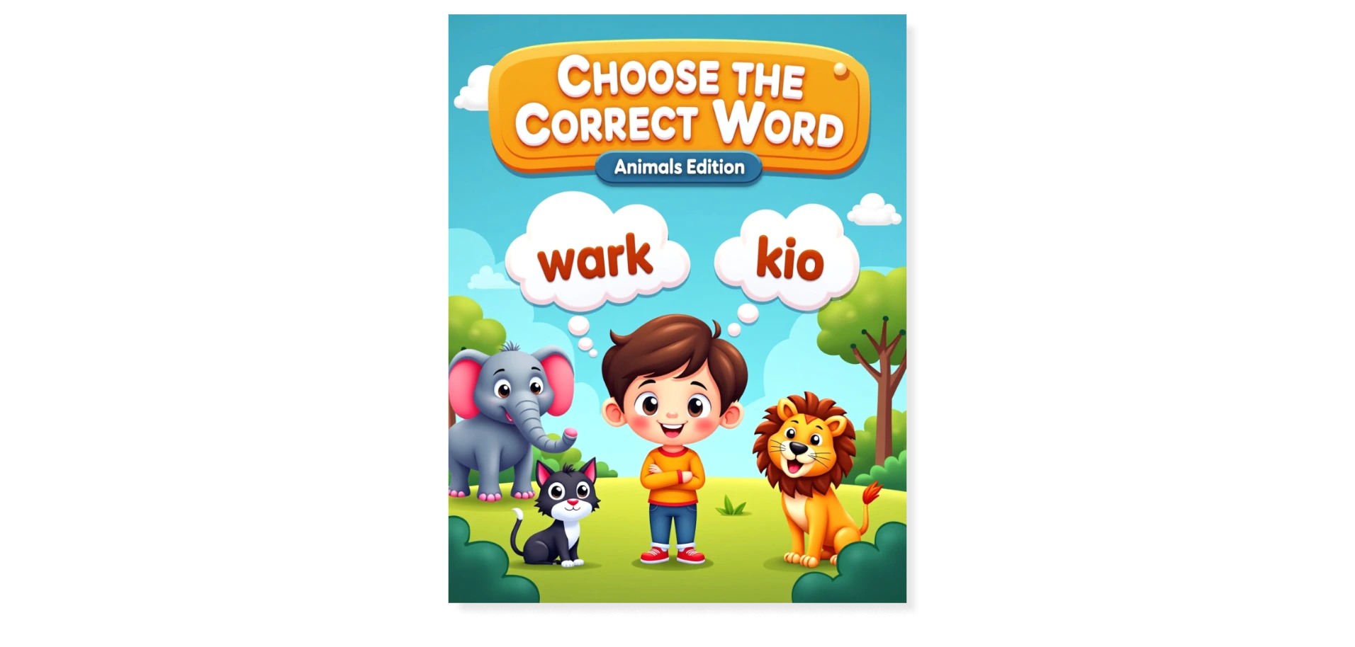 chosse correct word animal's